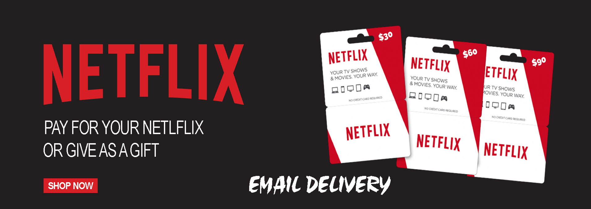 Netflix Gift Card Benner